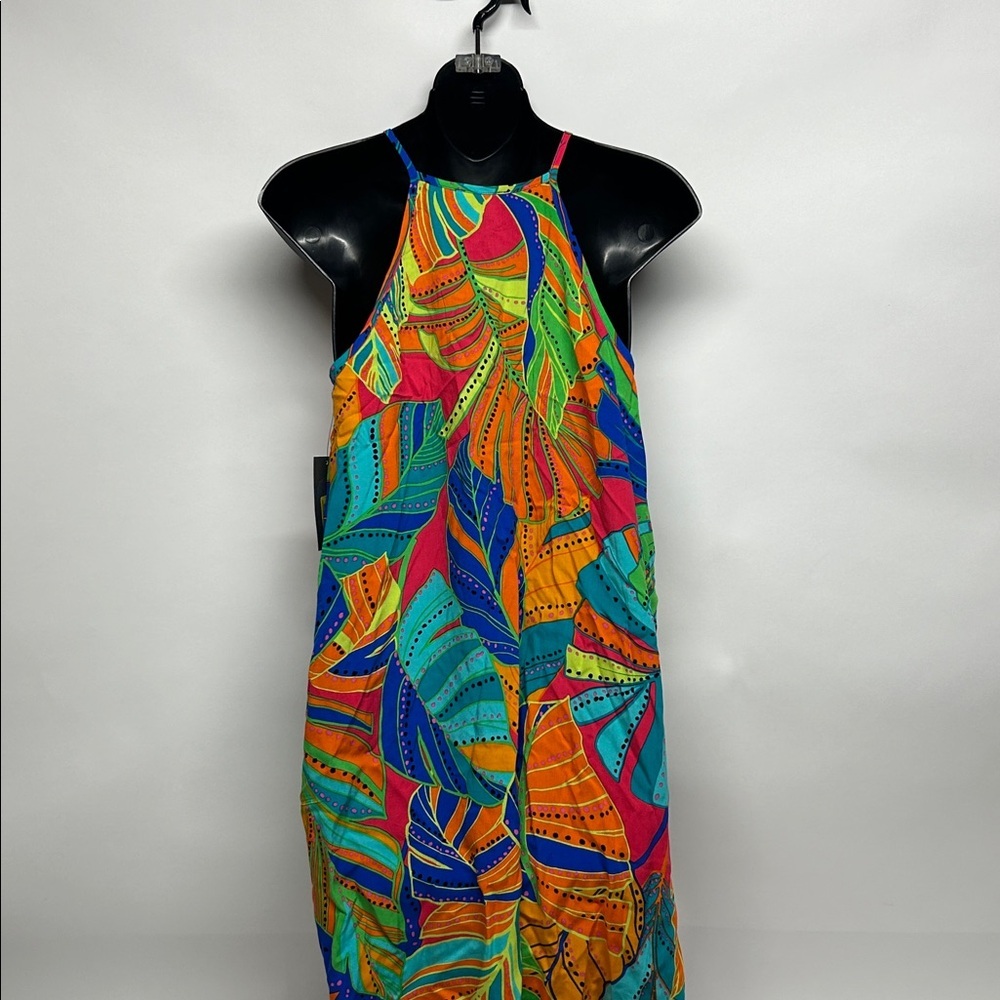 Vince Camuto Multicolor Rayon Fabric new with tags halter dress extra small - Picture 6 of 6